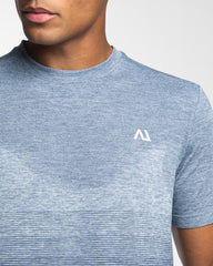 Gradient Seamless T-Shirt - Azure Blue