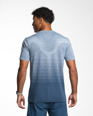 Gradient Seamless T-Shirt - Azure Blue