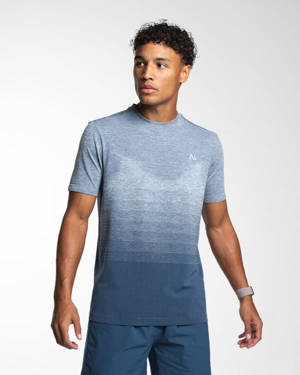 Gradient Seamless T-Shirt - Azure Blue