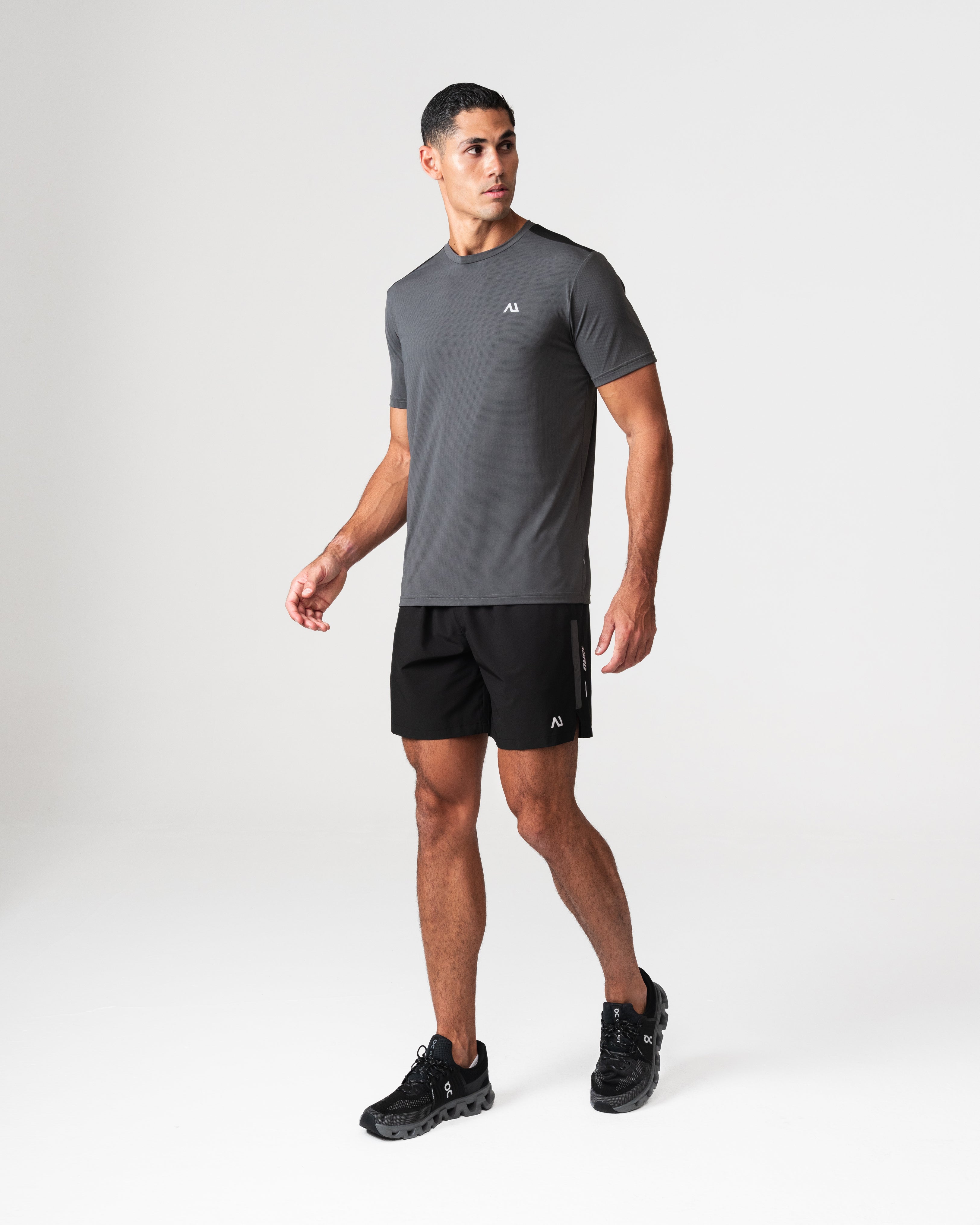SRG Twin Set in Carbon Black, full body view on model