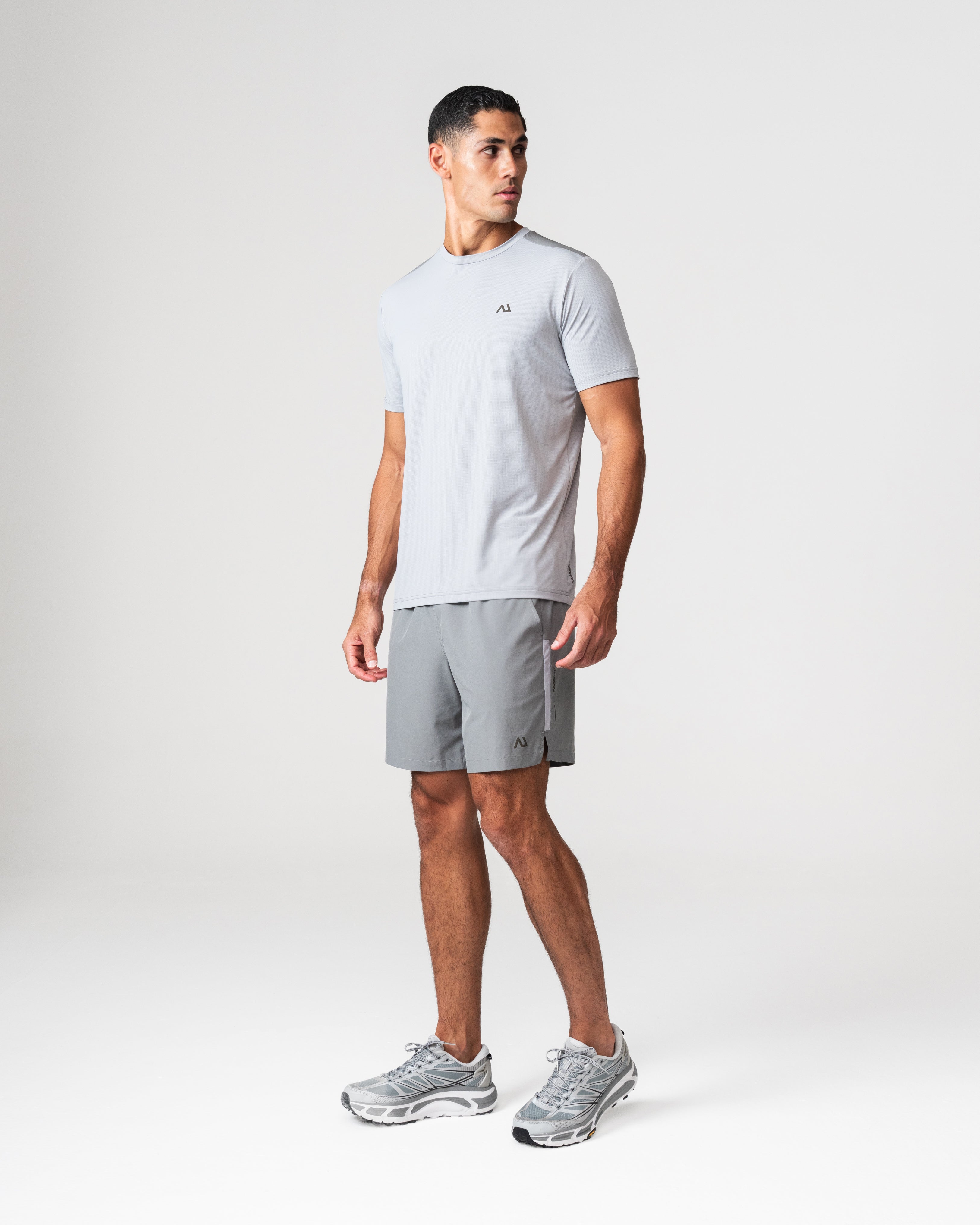 SRG Twin Set in Titanium Grey, full body view on model